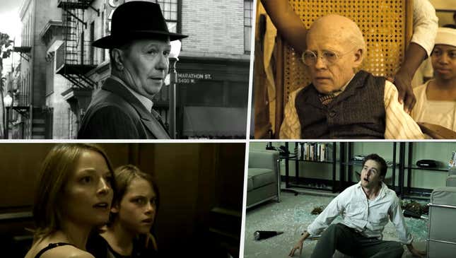 Clockwise from top left: Mank (Photo: Netflix); The Curious Case Of Benjamin Button (Screenshot: Paramount Pictures); Fight Club (Screenshot: 20th Century Studios/YouTube); Panic Room (Screenshot: Columbia Pictures)